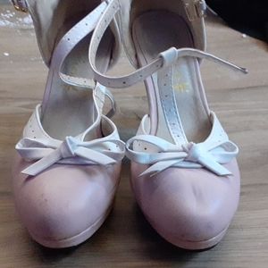 Baby pink Kawaii pixie love Mini high heels